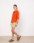 Luuda Bright Orange Shirt Size M Brand New With Tags