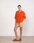 Luuda Bright Orange Shirt Size M Brand New With Tags