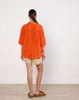 Luuda Bright Orange Shirt Size M Brand New With Tags