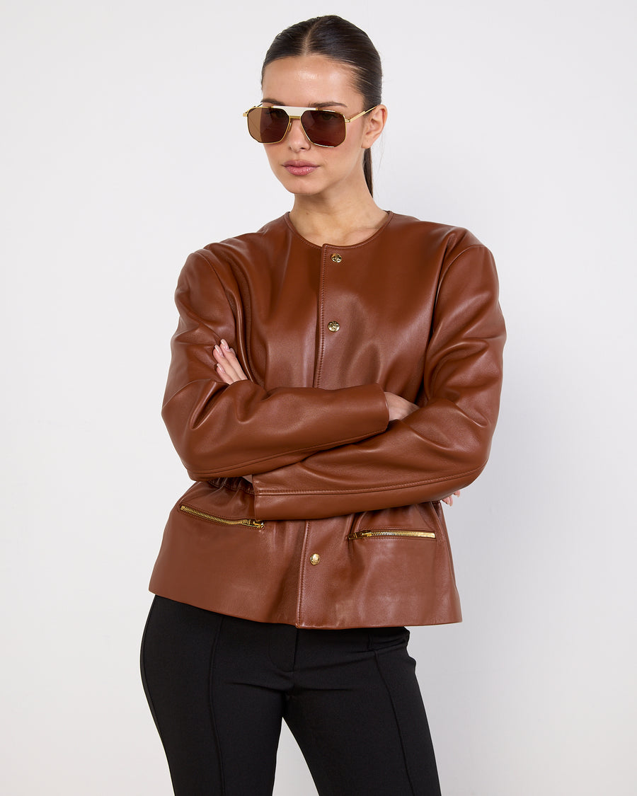 Gold Bottega Veneta Aviator Sunglasses