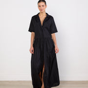 Solaqua Black Short Sleeve Maxi Dress