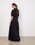 Solaqua Black Short Sleeve Maxi Dress