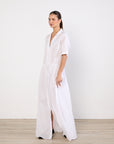 Solaqua White Short Sleeve Maxi Dress