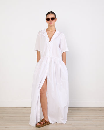 Solaqua White Short Sleeve Maxi Dress
