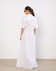 Solaqua White Short Sleeve Maxi Dress