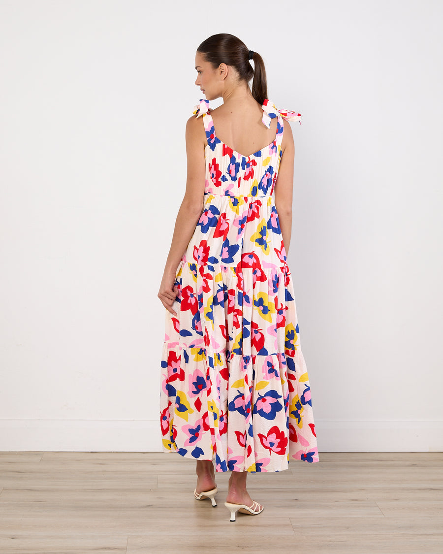 Kate Spade Summer Flowers Tiered Midi Dress
