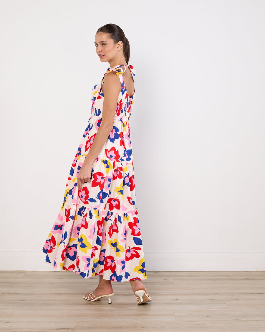 Kate Spade Summer Flowers Tiered Midi Dress