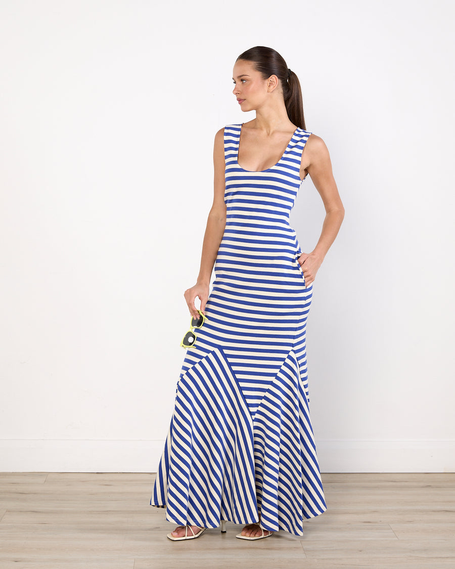 Luuda Striped Jersey Maxi dress