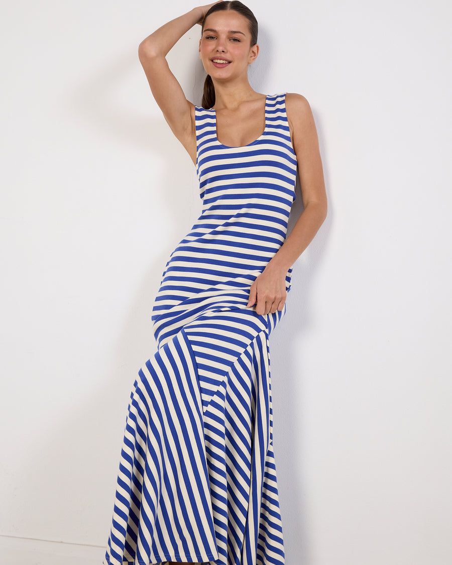 Luuda Striped Jersey Maxi dress