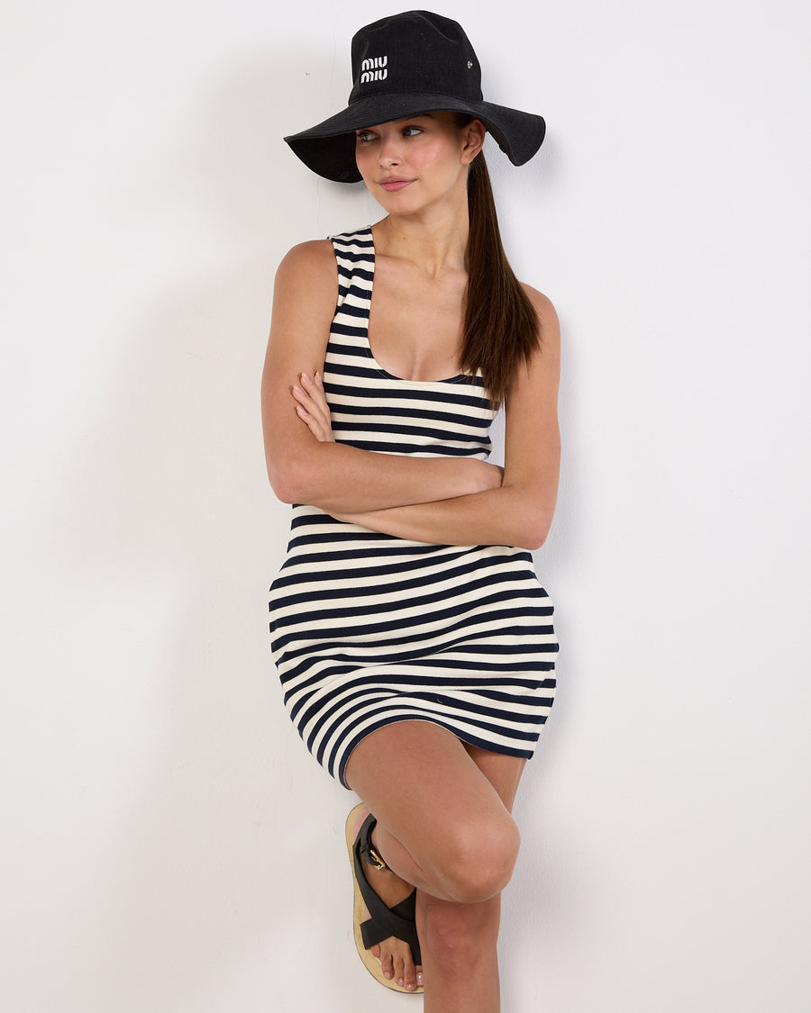 Luuda Striped Jersey Mini dress