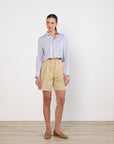 Celine Striped Crop Shirt Excellent Pre-Loved Condition