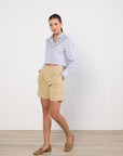 Celine Striped Crop Shirt Excellent Pre-Loved Condition