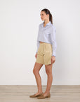 Celine Striped Crop Shirt Excellent Pre-Loved Condition