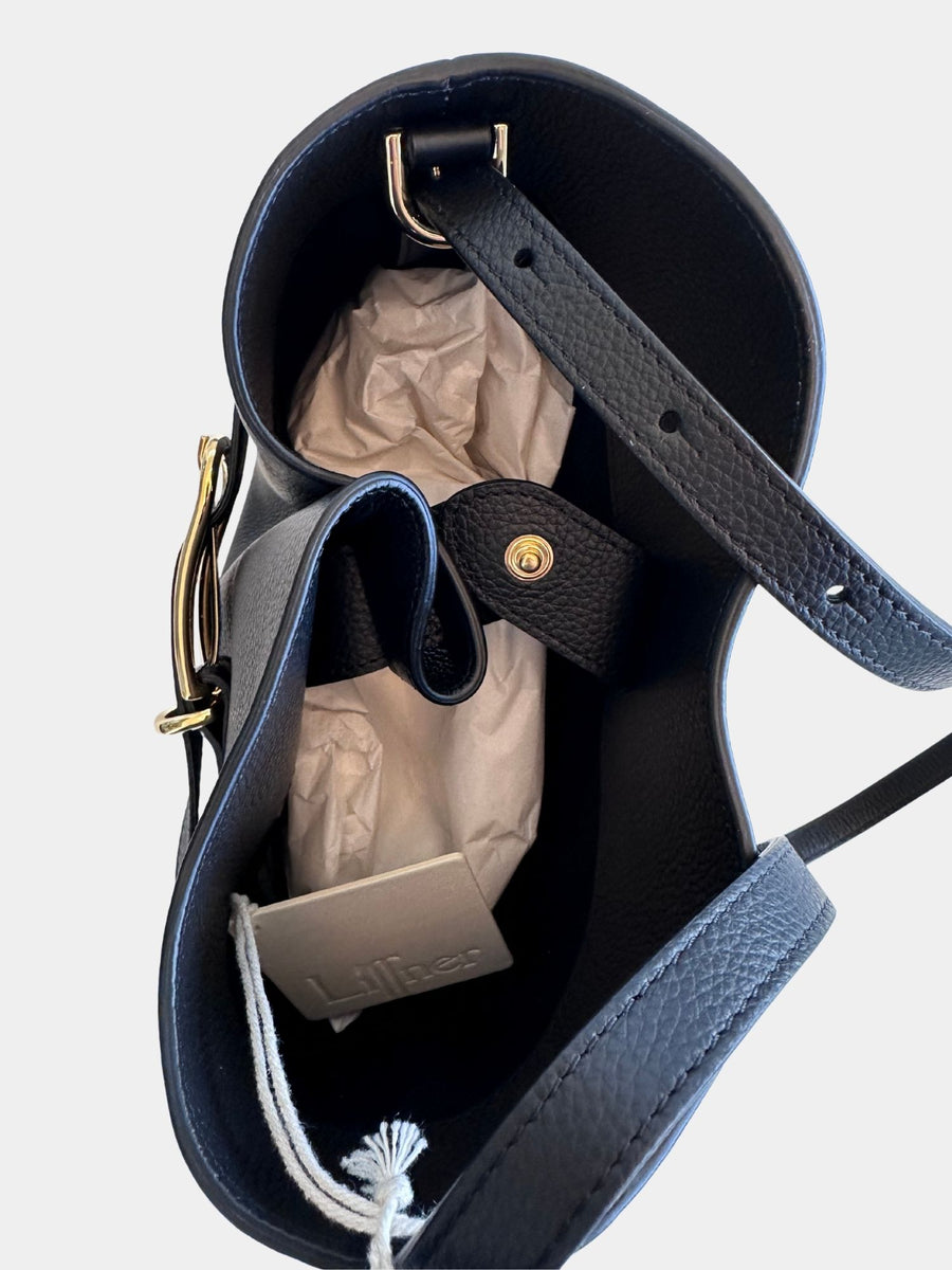 Liffner Buckled Leather Bucket Bag