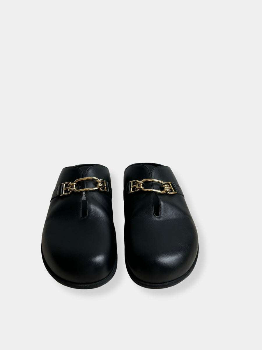 Bally Black Mules