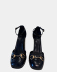 Gucci Horsebit Ankle Strap Pumps