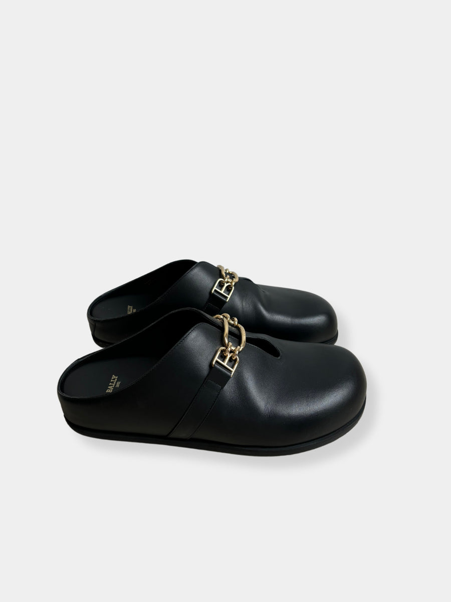Bally Black Mules