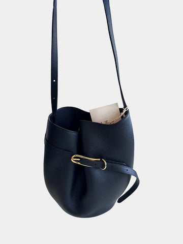 Liffner Buckled Leather Bucket Bag
