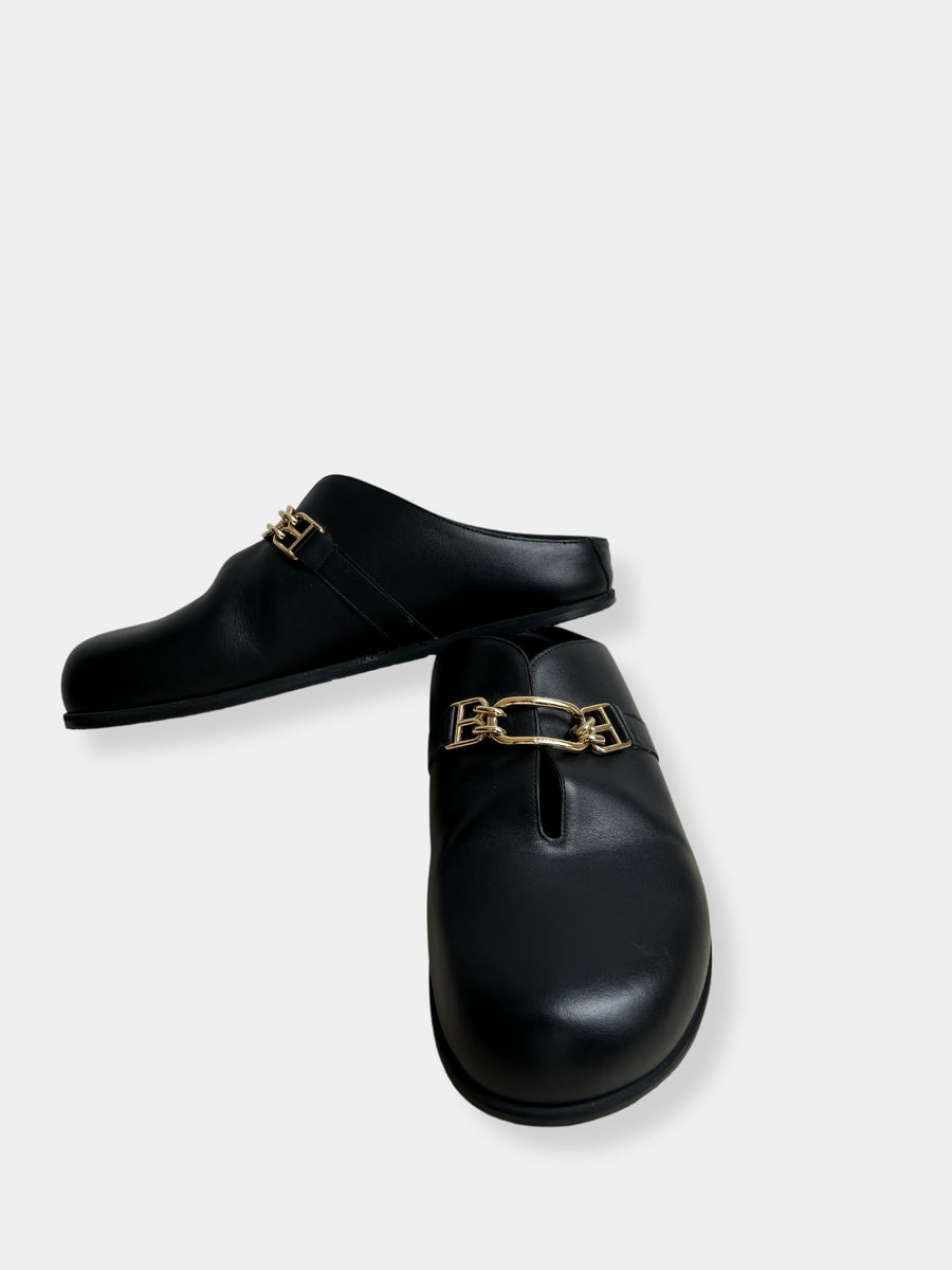 Bally Black Mules