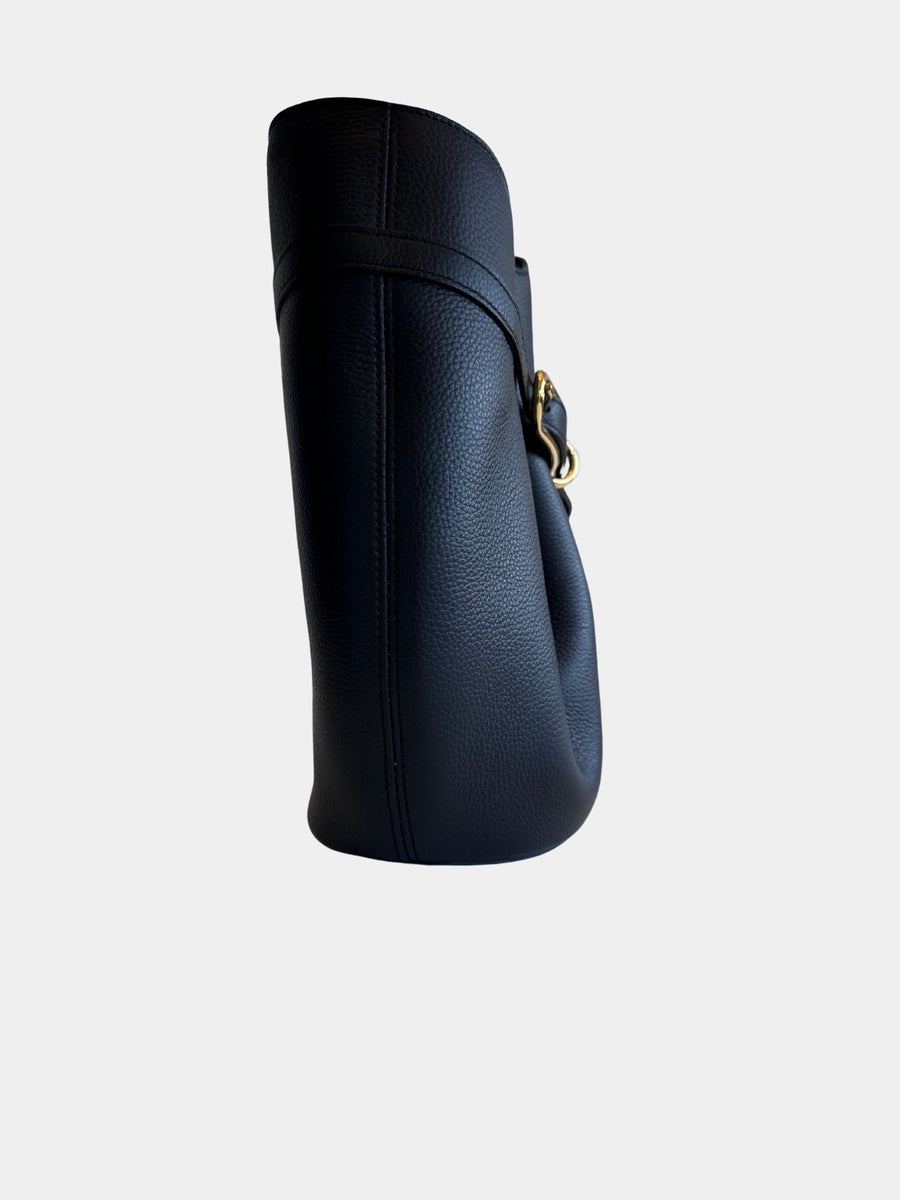 Liffner Buckled Leather Bucket Bag