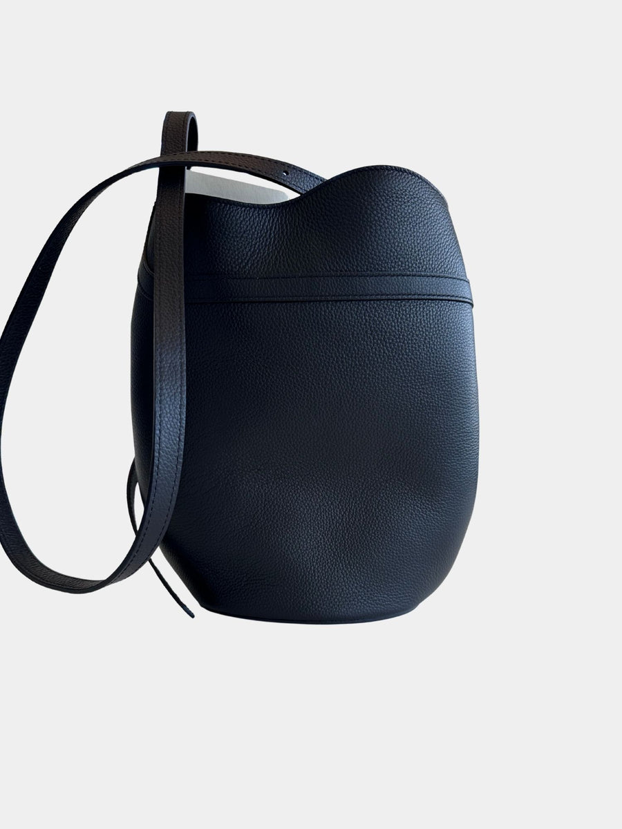 Liffner Buckled Leather Bucket Bag