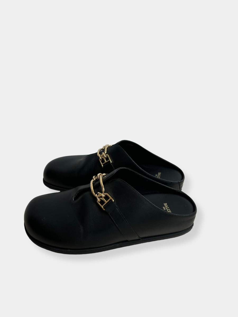 Bally Black Mules