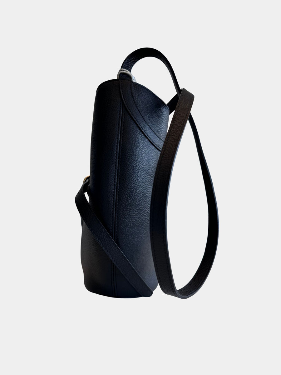 Liffner Buckled Leather Bucket Bag