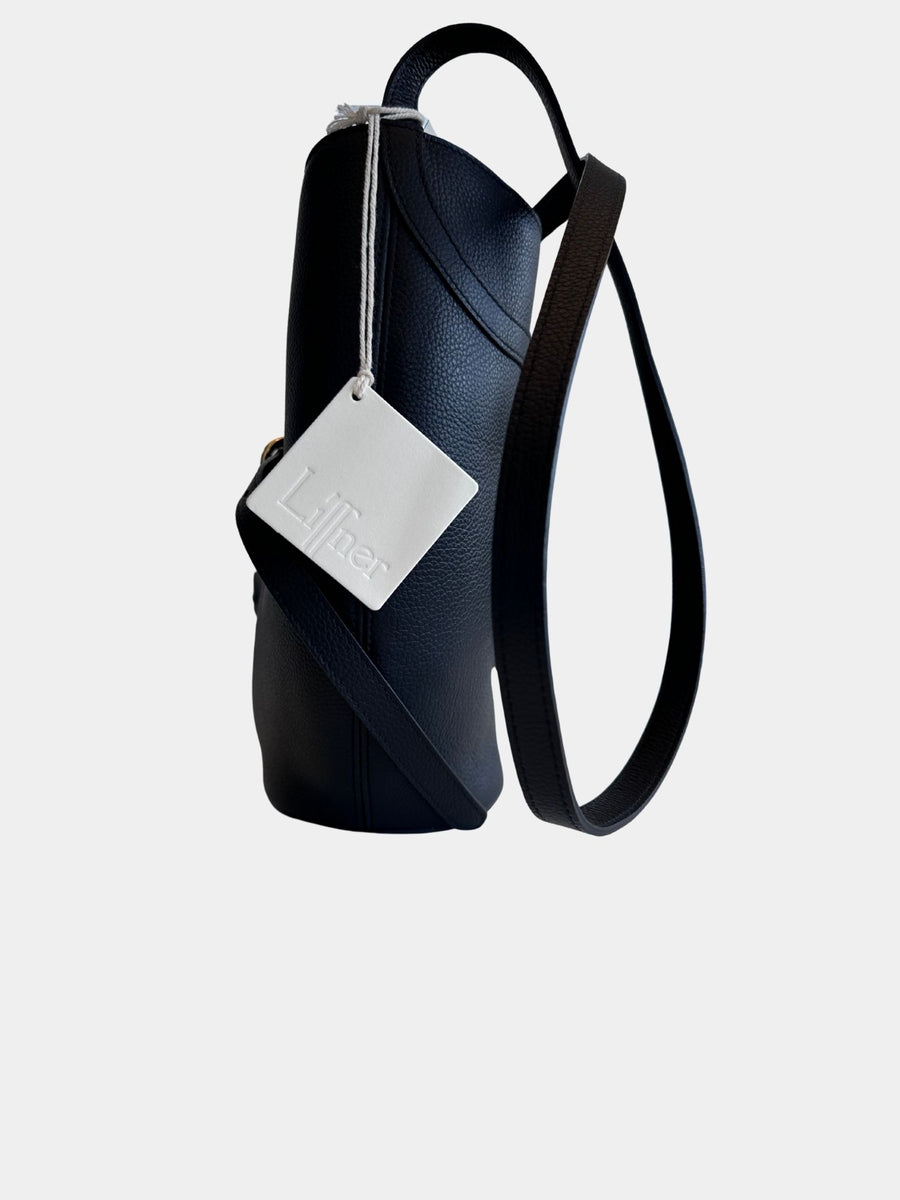 Liffner Buckled Leather Bucket Bag