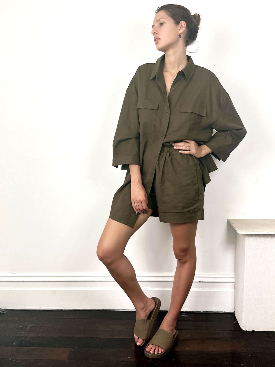 Solaqua Khaki Linen Set