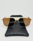Gold Bottega Veneta Aviator Sunglasses