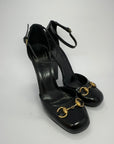 Gucci Horsebit Ankle Strap Pumps