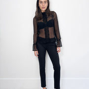 Anine Bing Dotted Silk Blouse