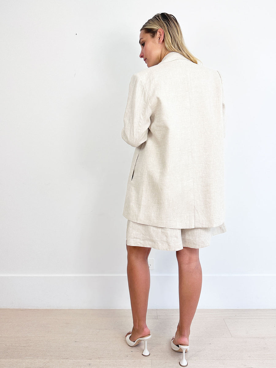 Joslin Linen Blazer and Shorts Set