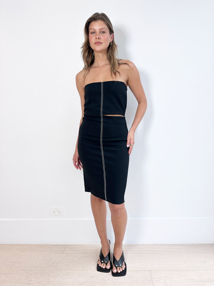 Bassike Strapless Midi Dress