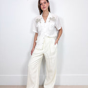 Oroton High Waist Pleat Pant