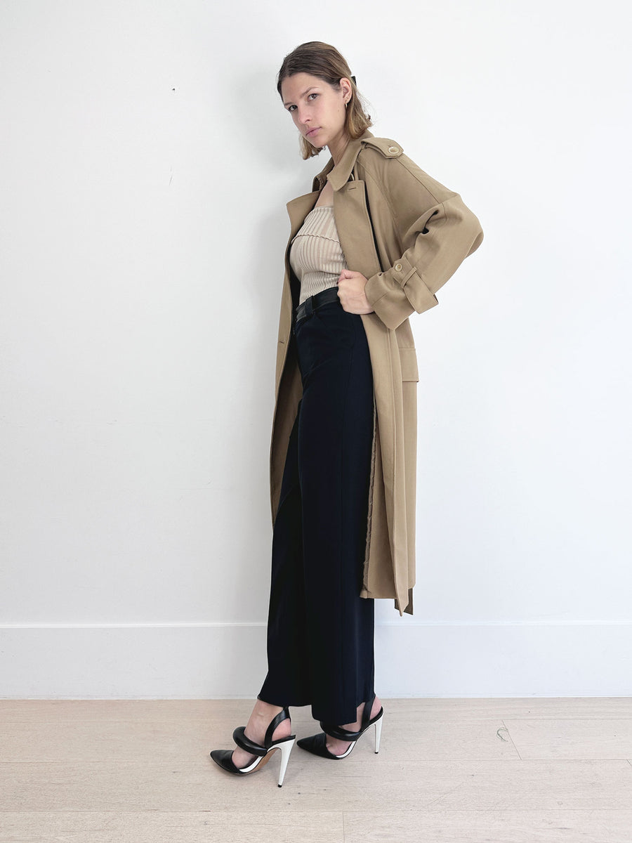 Oroton Twill Weave Trench
