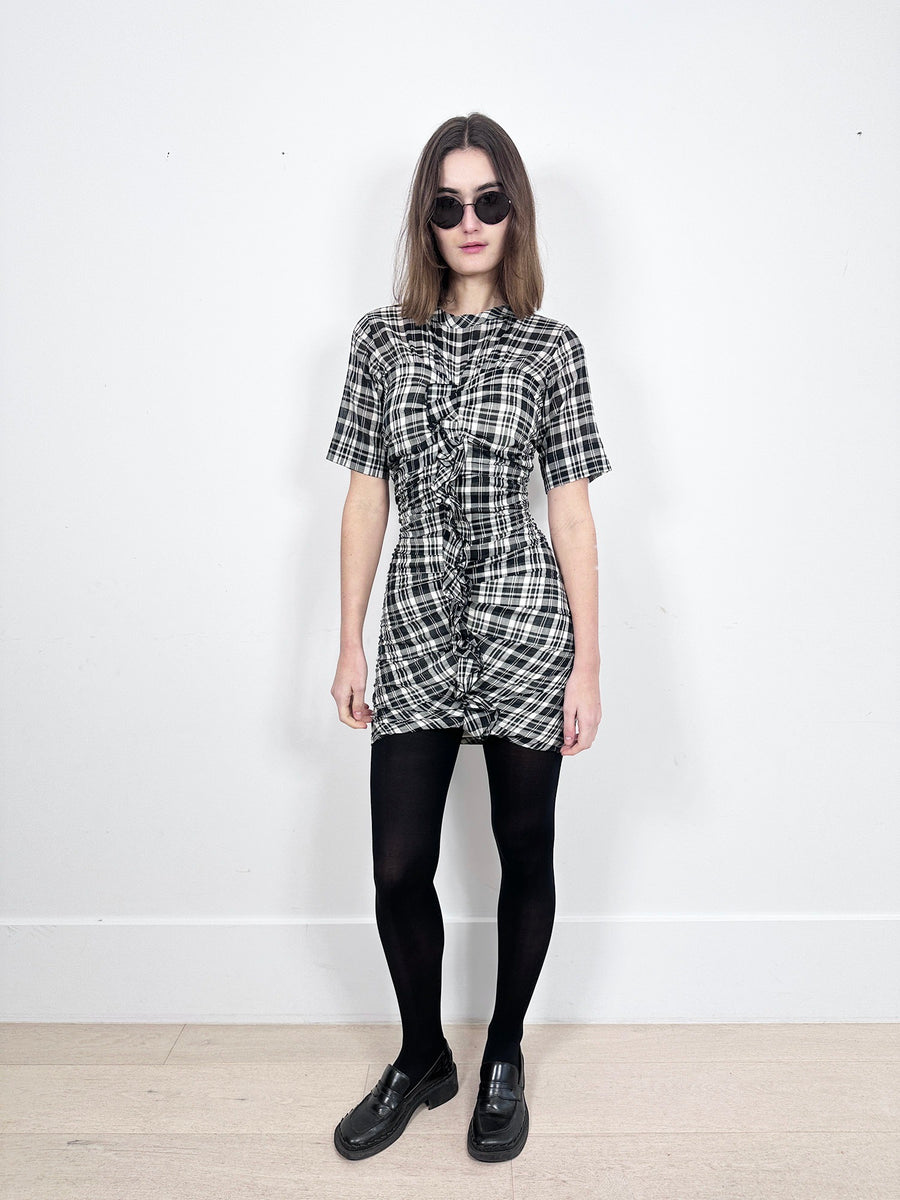 Isabel Marant Wallace Plaid Mini Dress