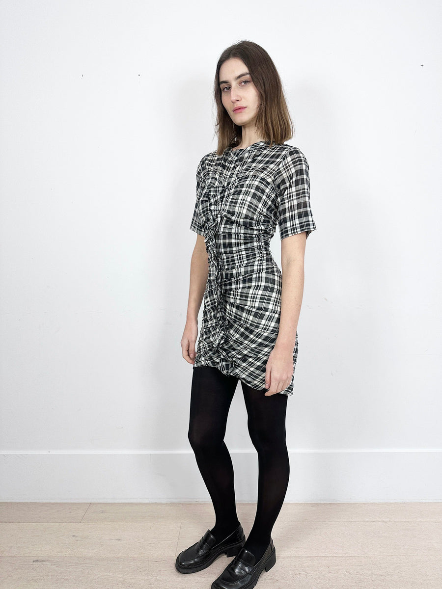 Isabel Marant Wallace Plaid Mini Dress