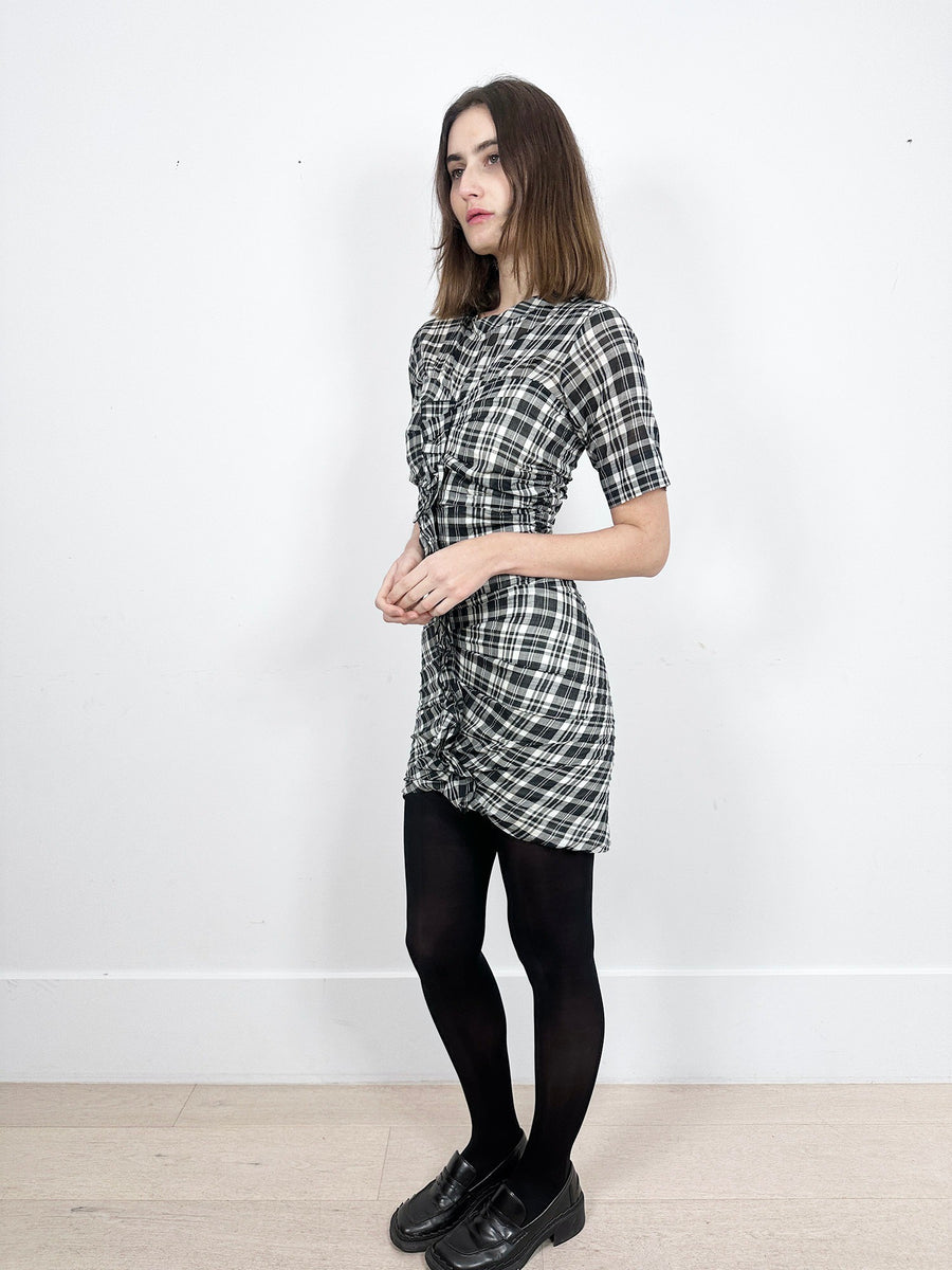 Isabel Marant Wallace Plaid Mini Dress
