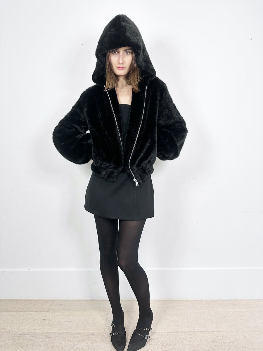 Helmut Lang Faux Fur Jacket