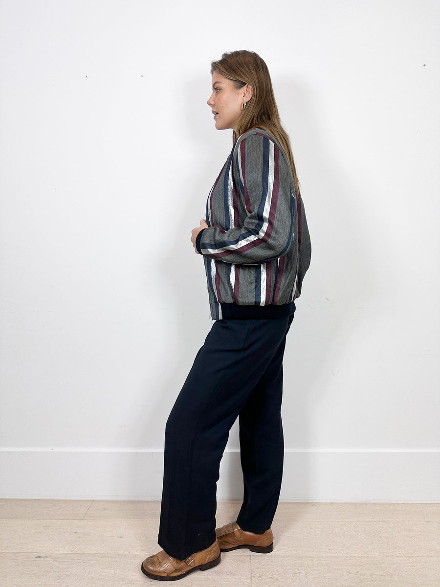 Dries Van Noten Striped Bomber Jacket