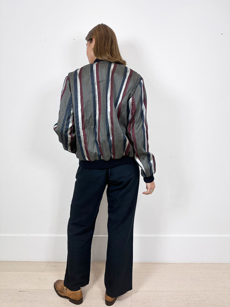 Dries Van Noten Striped Bomber Jacket