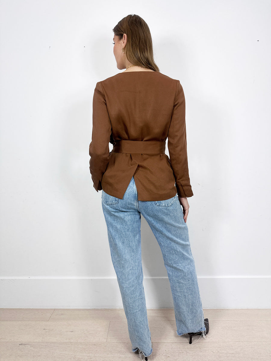 St. Agni Rust Tie Blazer