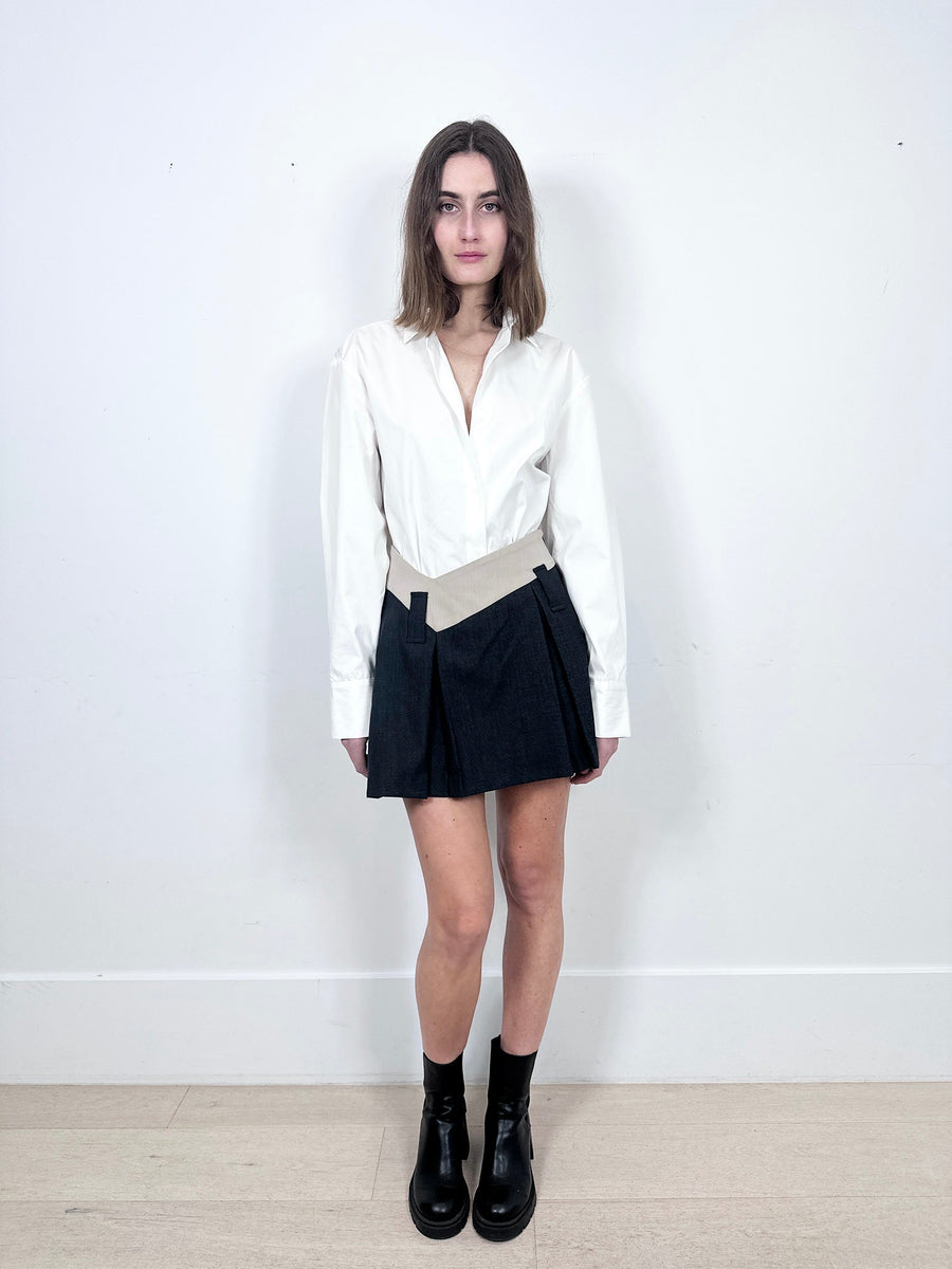 Aaizel Dipped Waist Mini Skirt