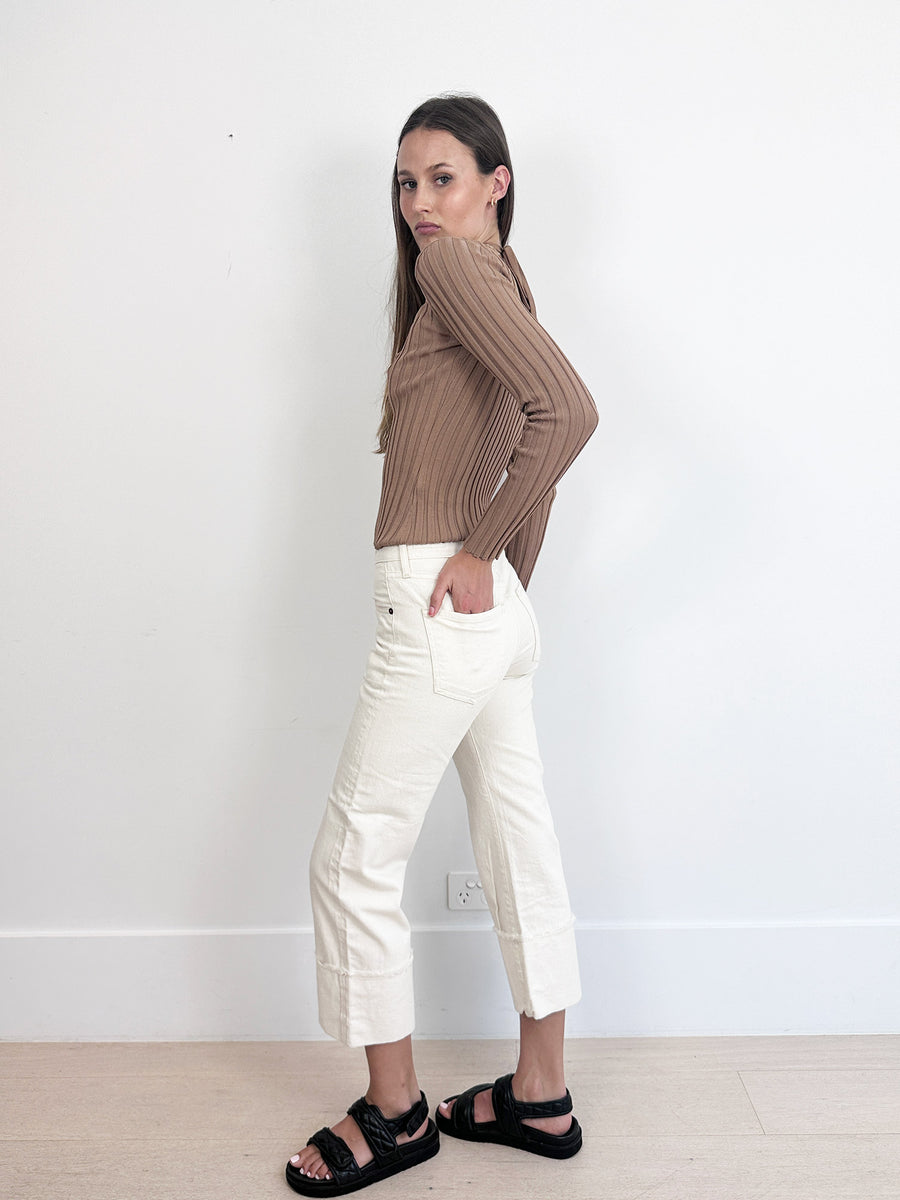 C/MEO Collective Long Sleeve Ribbed Top