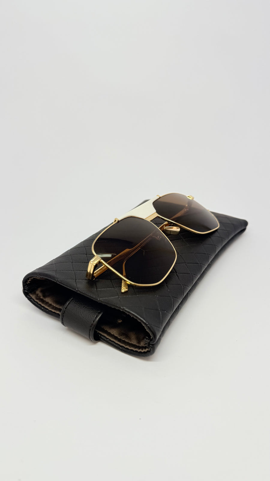 Gold Bottega Veneta Aviator Sunglasses