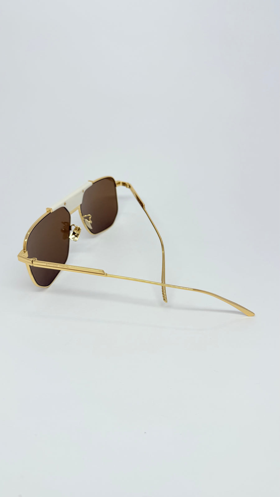 Gold Bottega Veneta Aviator Sunglasses