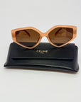 Celine Honey Brown CL4229F Geometric Sunglasses