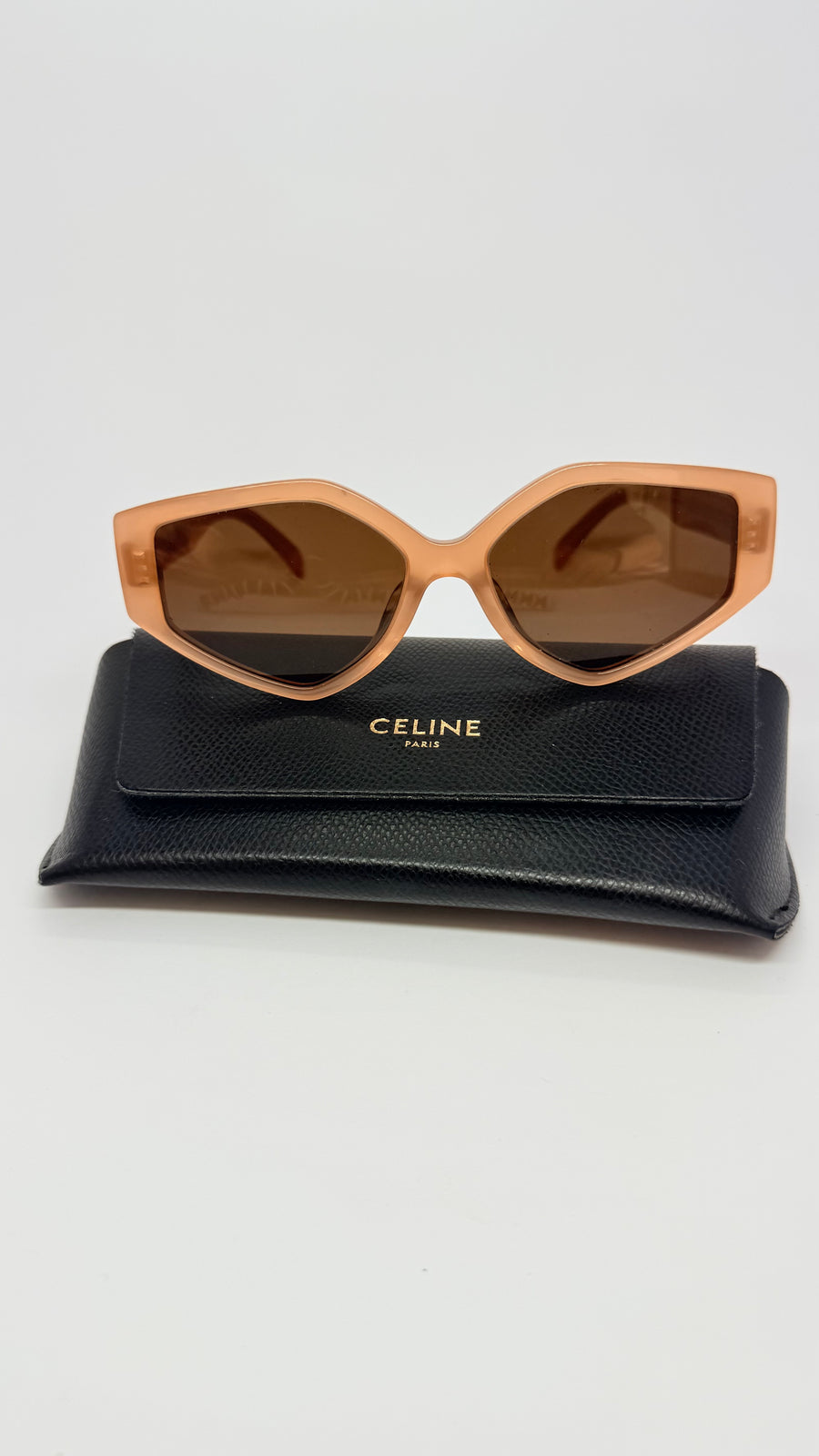 Celine Honey Brown CL4229F Geometric Sunglasses