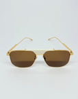 Gold Bottega Veneta Aviator Sunglasses